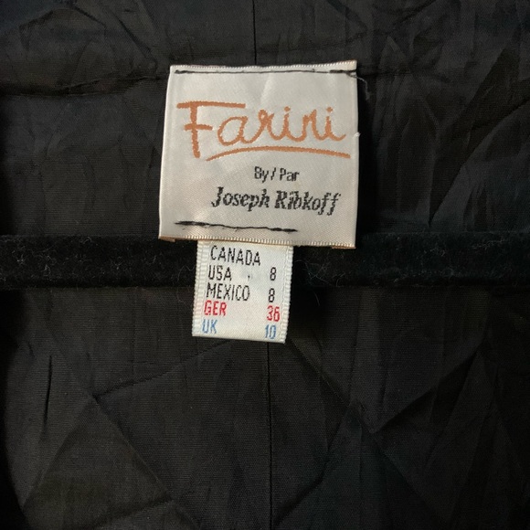 Vintage 1990s Velvet Vest Fariri by Joseph Ribkoff Size 8 - Picture 3 of 10
